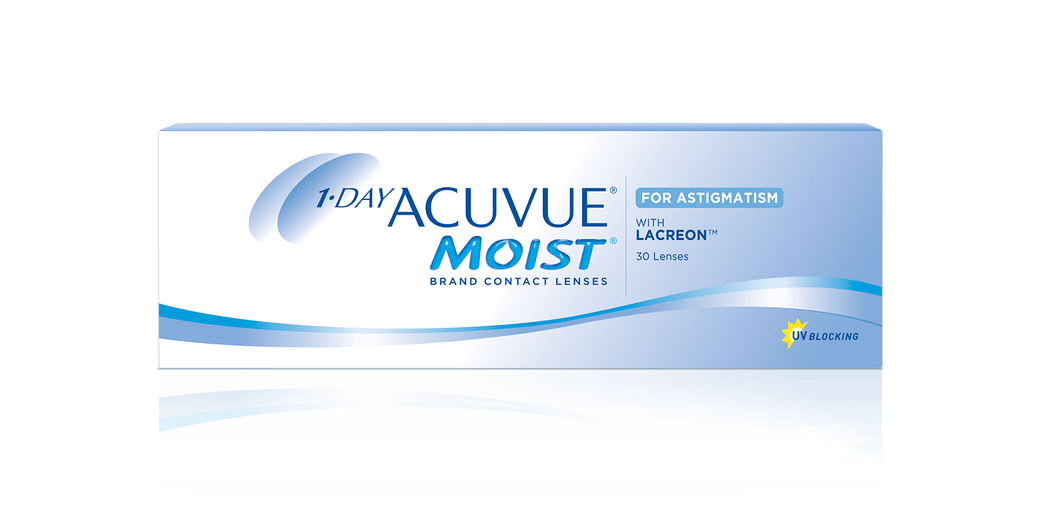 box image of 1-DAY ACUVUE® MOIST Brand Contact Lenses for ASTIGMATISM